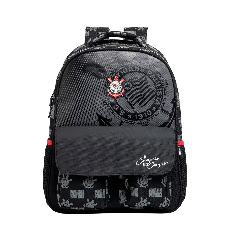 MOCHILA CORINTHIANS CAMPEÃO DOS CAMPEÕES | BOLSO EXTERNO | ALÇAS ACOLCHOADAS | ESPAÇOSA - XERYUS - Imagem 1
